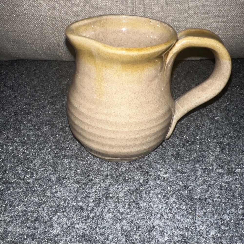 Vtg Uglies Mug Pottery Hand Crafted Funky Face Small  Folk art Unique - Picture 2 of 6